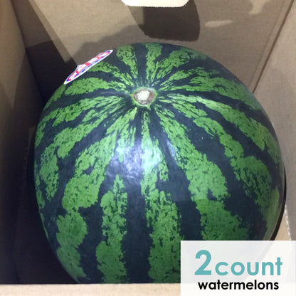 Chiba and Kumamoto Prefecture watermelons (large) approx. 10kg (2 count)