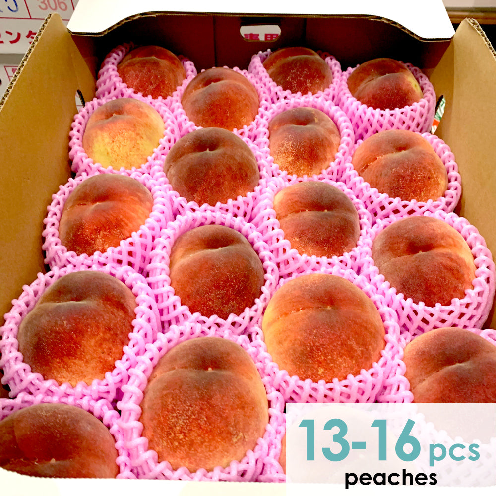 Yamanashi Prefecture Pink Peaches, Large, Approx. 5kg (13-16 pcs)